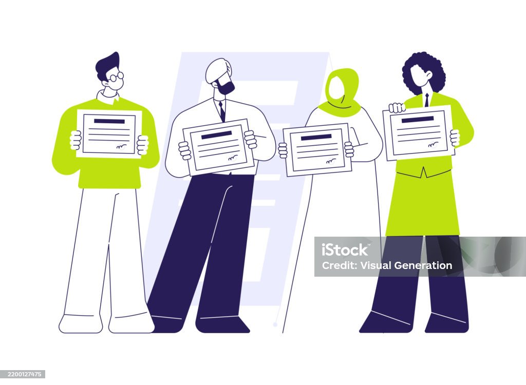 Emmployee Abstract Employee Scolarship Abstract Concept Vector Illustration Stock ...