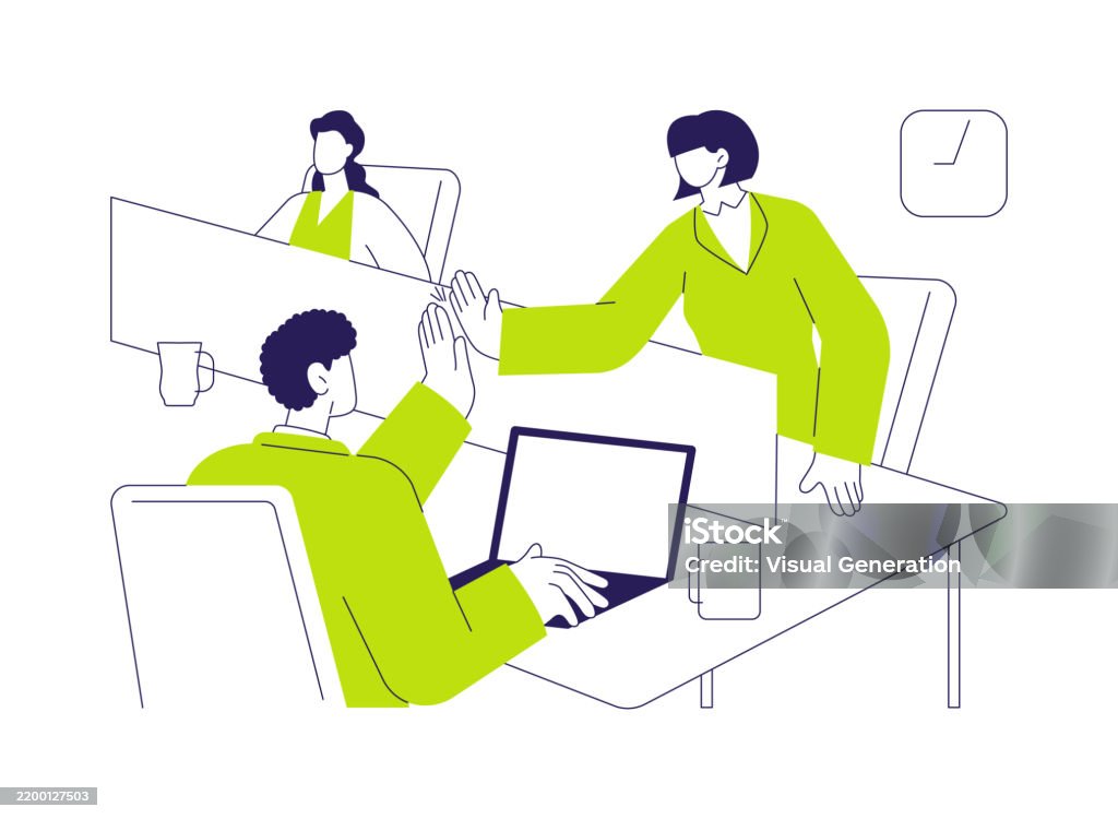 Cubicle Abstract Cubicle Office Abstract Concept Vector Illustration Stock Illustration ...