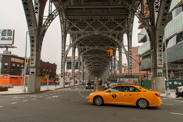 New York, USA. 11 10 2019. Riverside Drive Bridge over W 125th Street.