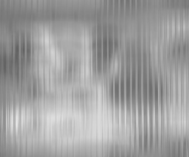 istock Gray frosted glass and shadow from behind. Vertical lines glass pattern 2200131005