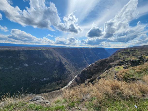 istock Caucasus mountains and canyon in Georgia 2200131119