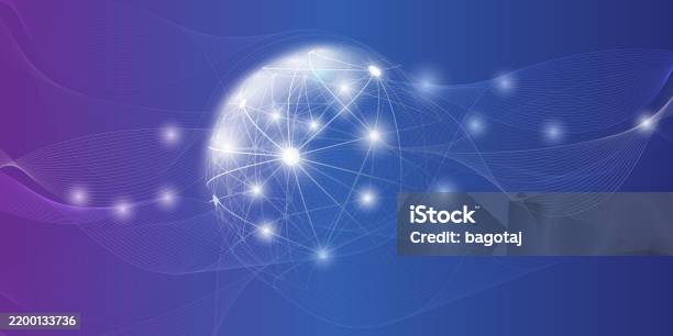 Srd Computer Background Global Network Communication Concept Stock Illustration - Download ...