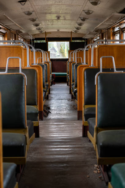 istock rows of seats in an old train carriage 2200134408