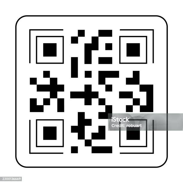 Qf Code Simple Simple Black And White Qr Code Design For Scanning And Encoding ...
