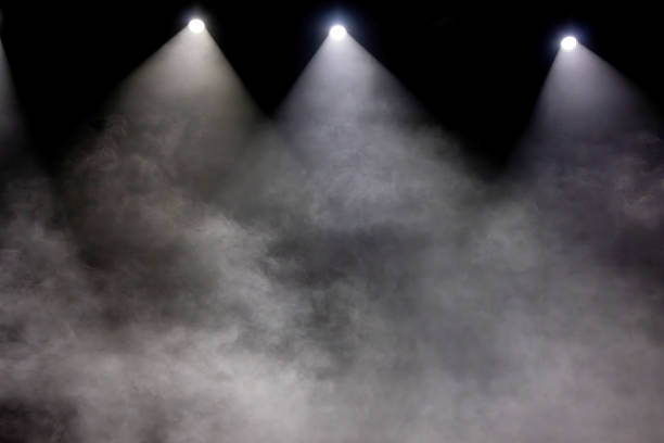 istock Dry white ice smoke clouds fog empty stage textured 2200138041