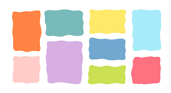 Liquid Rectangle Border Organic Liquid Rectangle Frame Shapes Set Hand Drawn Abstract Vector ...