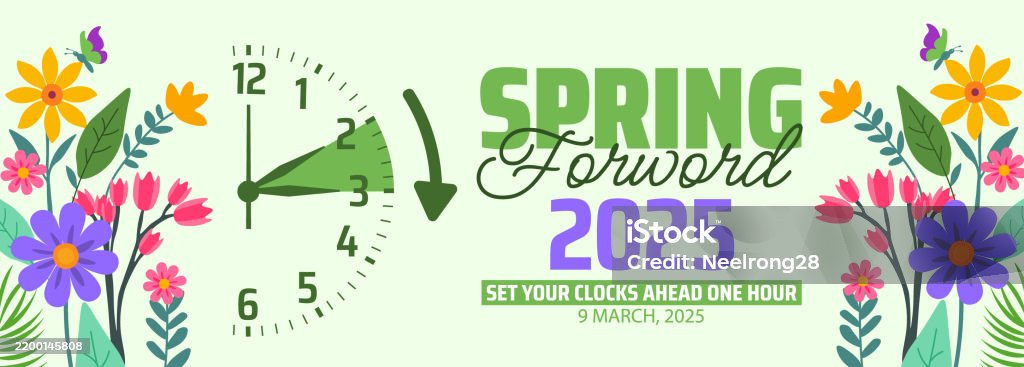 Spring Forward Yuck Spring Forward Daylight Saving Time Starts Background With Flower And ...