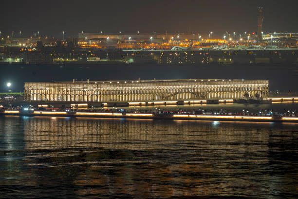 Doha, Qatar - February 16, 2025: Cruise Terminal Old Doha Port Mina District Qatar