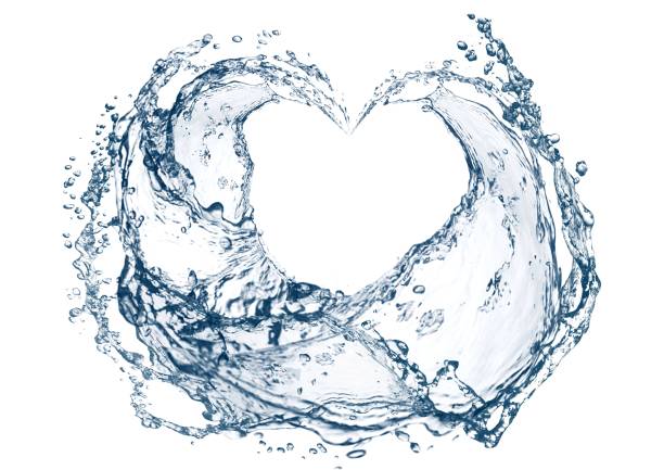 istock 3d illustration of flowing blue waves and splashes on white background 2200162575