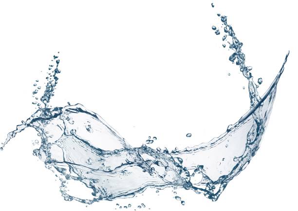 istock 3d illustration of flowing blue waves and splashes on white background 2200162594