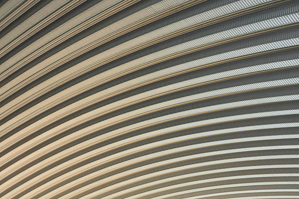 istock Corrugated aluminum sheet roof background, Abstract pattern background 2200164623