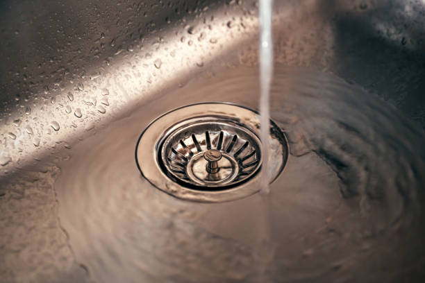 Water in new metallic kitchen sink drain