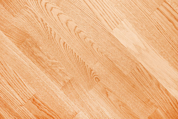 Texture of new oak wood parquet, top view