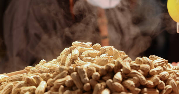 close up of peanut at Night Market shot in taiwan