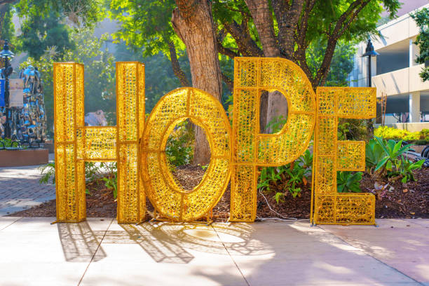 Decorative 'HOPE' sign in Riverside, California