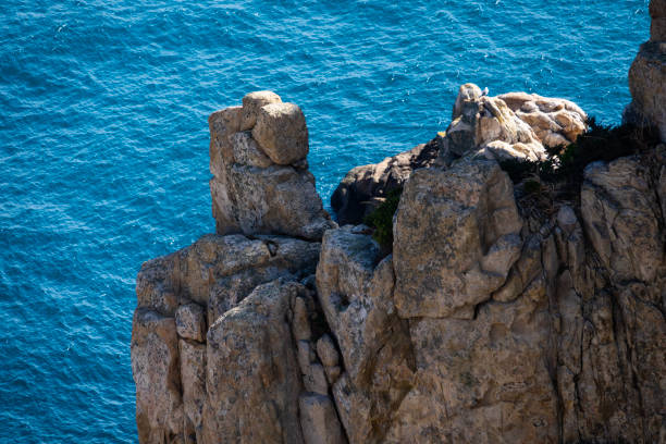Cliffs just beyond, Land’s End, the most westerly point on mainland England, in the Cornwall region of the United Kingdom.