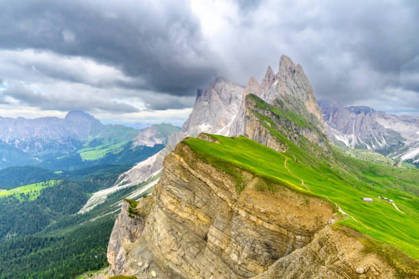 istock Seceda mountains dramatic cliffs in the Dolomites during an overcast day 2200184317