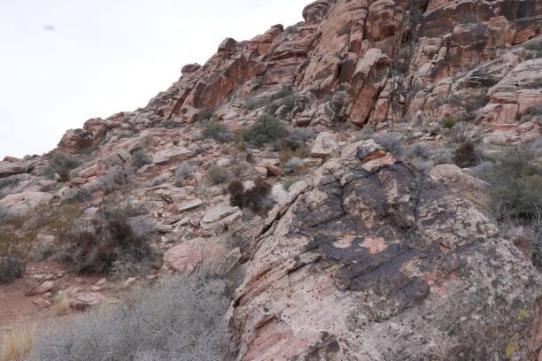 istock Desert rocks with patina brush 2200188626