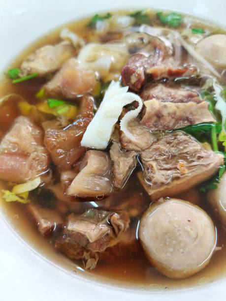 Thai braised beef soup without noodles.
