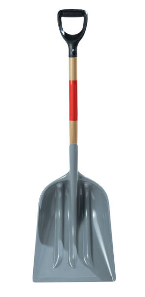istock Wide Shovel with Wood Handle on White Background 2200193423