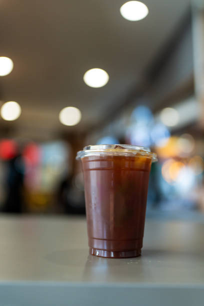 istock Iced americano coffee in package for takeaway. 2200199383