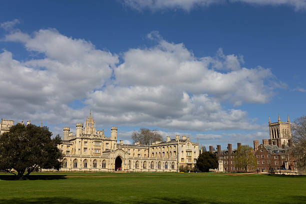 istock Cambridge university campus showcasing historic architecture on a sunny day with clouds in the sky 2200202301