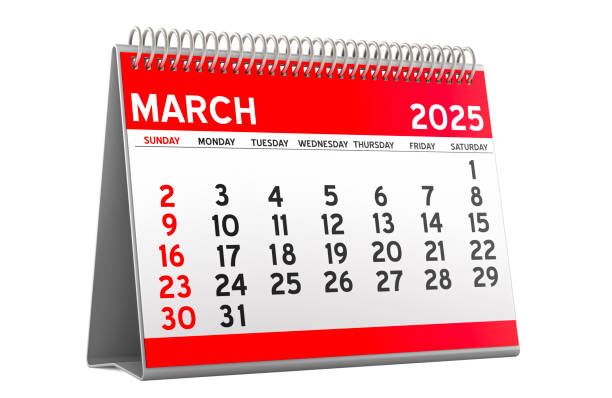 istock March 2025 Desk Calendar, 3D rendering 2200202456