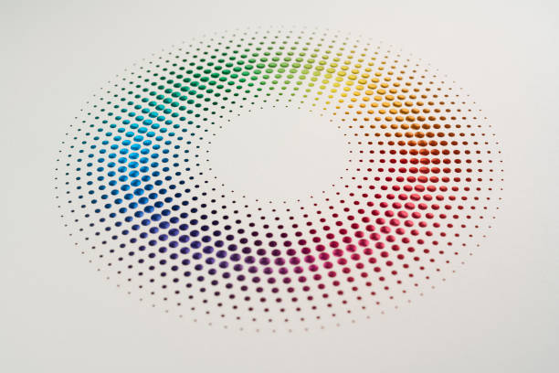 istock Intricate circular cut paper artwork with a vibrant rainbow gradient on a white background, creating a dynamic effect 2200203029