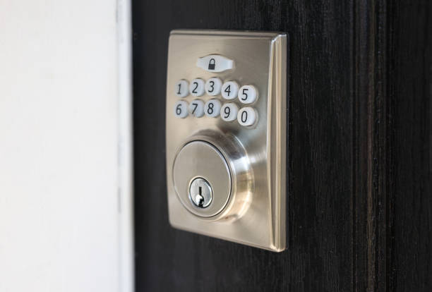 istock Electric door keypad, close up. 2200207527