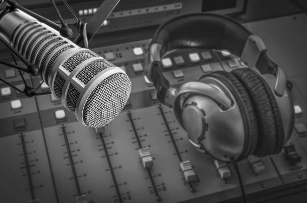 istock Professional microphone and sound mixer 2200213838