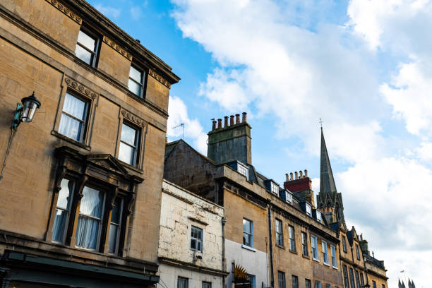 istock Historic buildings reaching for a cloudy sky in bath, england 2200217251
