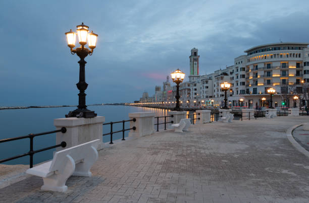 istock Bari - The promenade at dusk. 2200225935