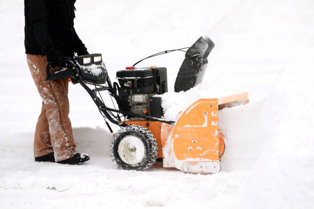 istock Man Removing Snow with Snowblower 2200227972