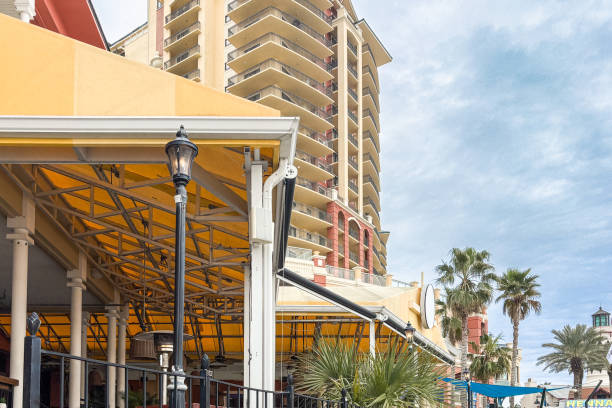 istock Luxury Coastal High-Rise Overlooking Outdoor Dining Scene 2200232246
