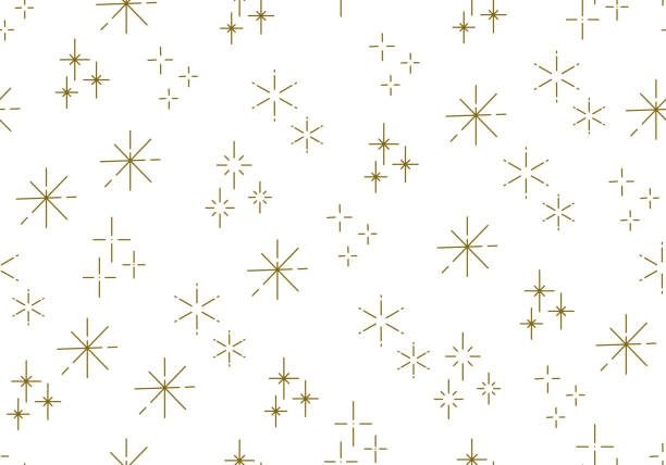 Seamless pattern with golden stars. Christmas, birthday design in golden color on a light background. Trendy modern vector illustration. Cute hand drawn flat design