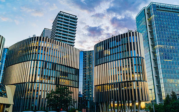 istock large commercial buildings including in Prague 2200252628
