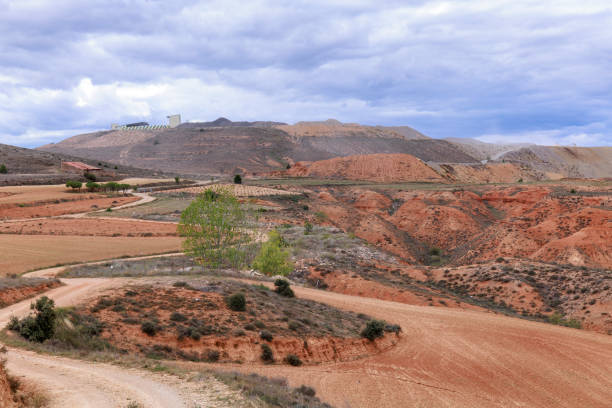 istock Arid landscape of reddish earth 2200261958