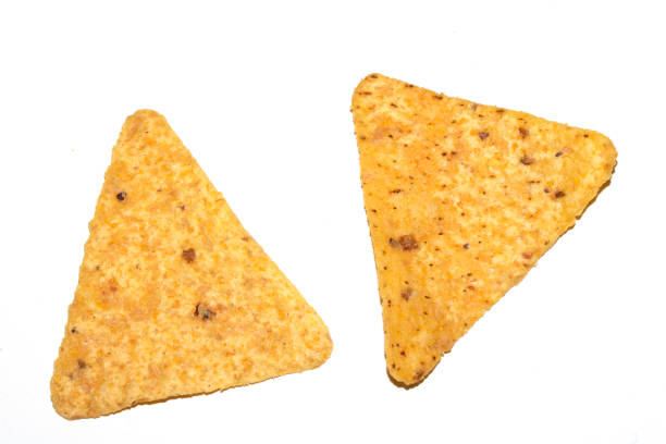 istock Close Up of Nacho Corn Crisp Chip Triangle Shape Snack 2200263201