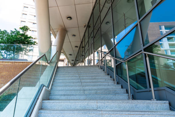 istock Ascending modern staircase in london's urban landscape 2200266009