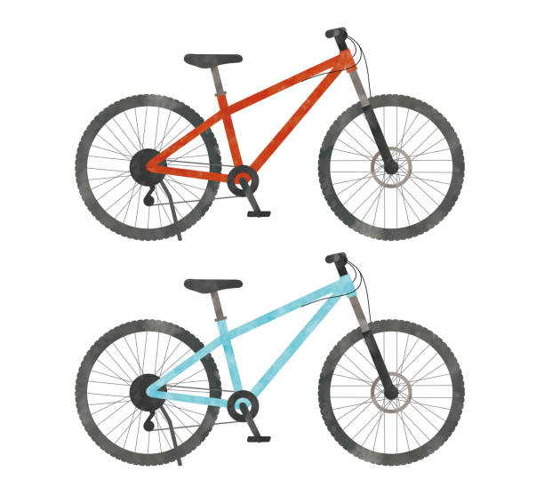 istock 2 mountain bike bicycle watercolors 2200271856