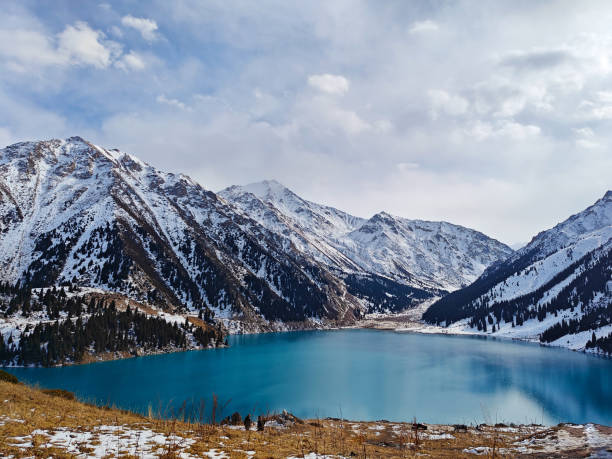 istock Amazing mountain lake with turquoise water 2200285027