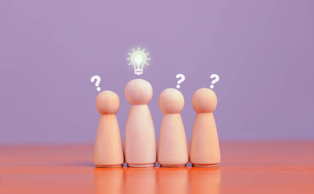 istock This image shows an icon which is a creative innovation concept on a wooden cube. 2200290765