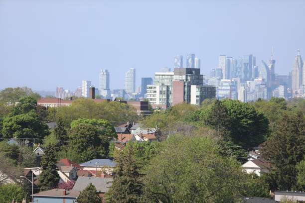 istock Landscape view of Toronto downtown, CN tower in summer 2200296583