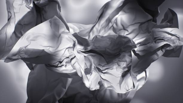 istock A swirling mass of white fabric creates a dynamic and surreal visual experience. 2200298055