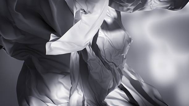 Photocopy black and white paper crumple or wrinkled  texture and background, close up