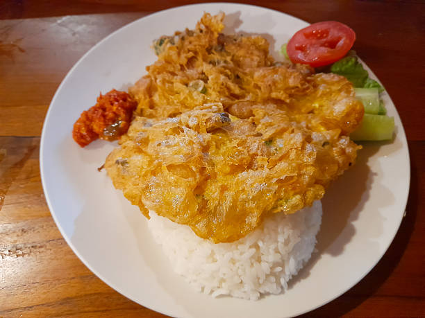 istock rice with omelette with tomatoes and cucumber 2200307973
