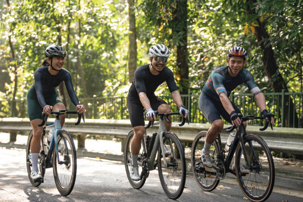 istock Road cyclists in Singapore Rifle Range Nature Area 2200313971