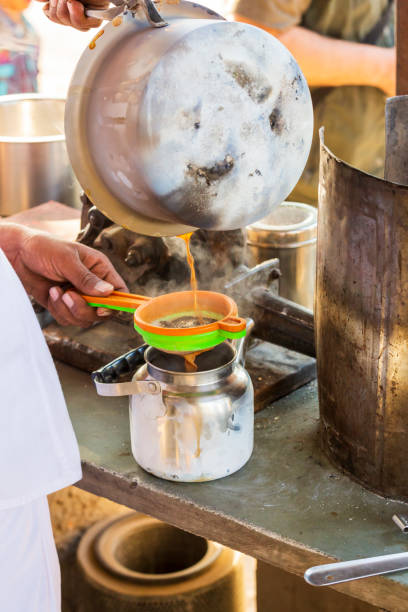 istock Asia, India, Delhi, Udaiapur, Bera. Making tea. 2200315428