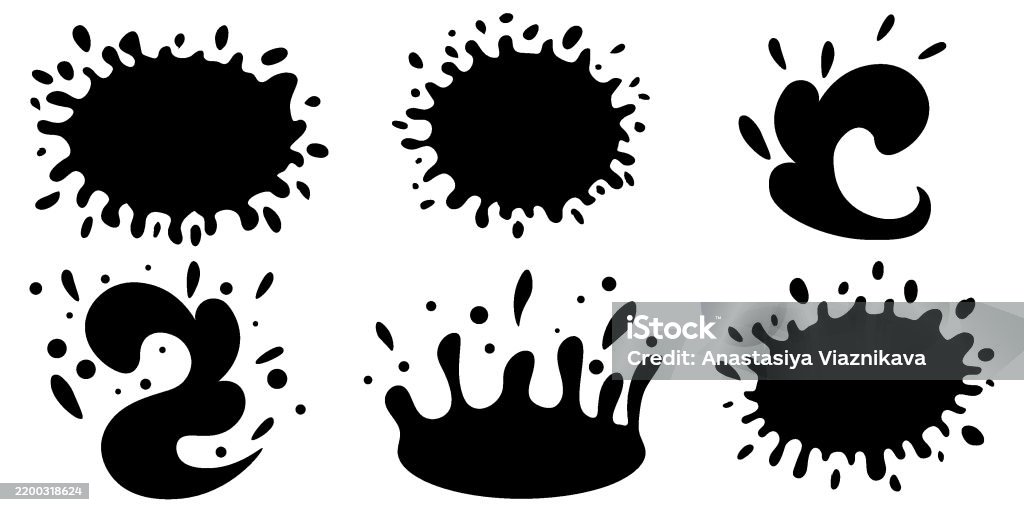 Splated Ink Vector Collection Of Ink And Paint Splatter Vector Illustrations For Design ...
