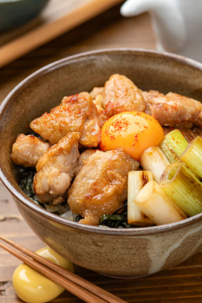 istock Yakitori Rice Bowl Topped with Egg Yolk 2200319183